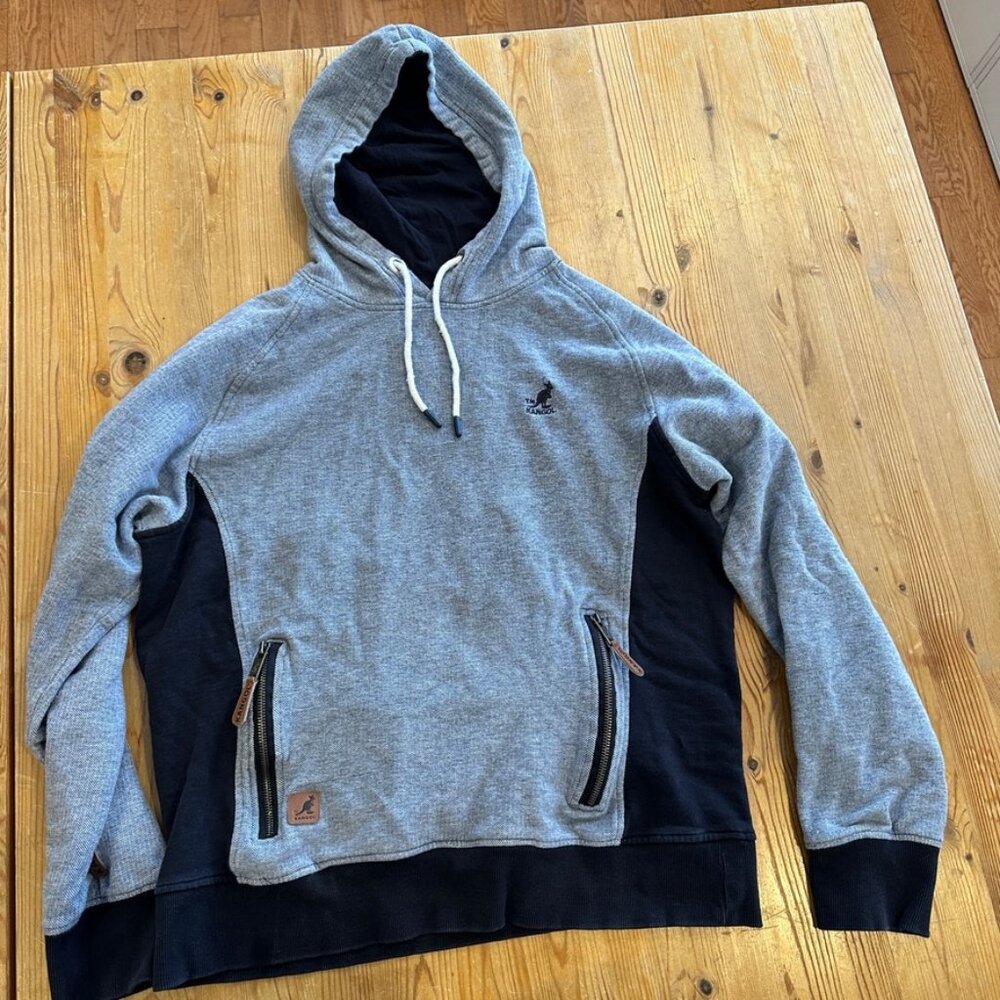 Women's Kangol Grey and Navy Hoodie size XL